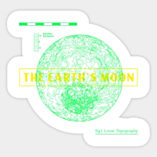 The Beautiful Earth' Moon Sticker